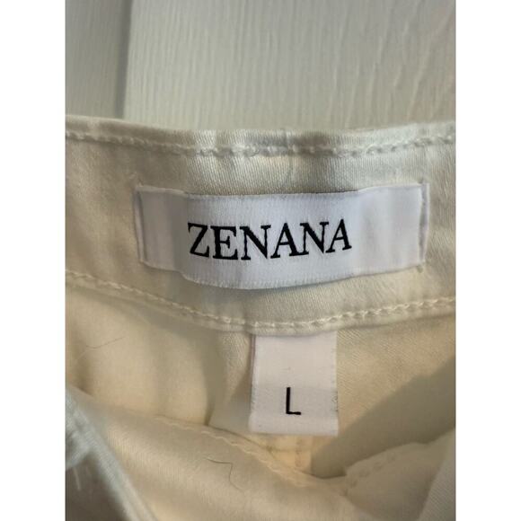 Zenana Wide Leg Jeans Off White Women’s Size Large NWT - Picture 4 of 8